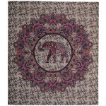 BOB Batik přehoz na postel indický Elephant růžovo fialový bavlna King size Dvoulůžko 240 x 205 cm – Zboží Dáma