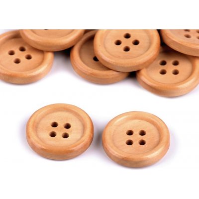 Knoflík dřevěný přírodní 20mm – Hledejceny.cz