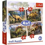 TREFL Zajímaví dinosauři 4v1 35,48,54,70 dílků – Zboží Dáma