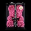 Květina Medvídárek BIG Classic medvídek z růží 40cm dárkově balený - růžový
