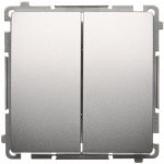 Simon BMP2.01/43 Ovladač zapínací řazení 1/0+1/0 přístroj s krytem 10AX 250V bezšroubové stříbrná – Hledejceny.cz