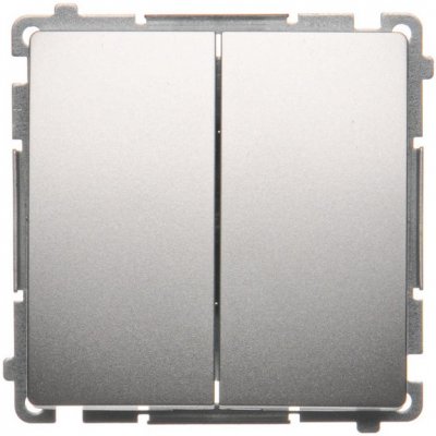 Simon BMP2.01/43 Ovladač zapínací řazení 1/0+1/0 přístroj s krytem 10AX 250V bezšroubové stříbrná – Hledejceny.cz