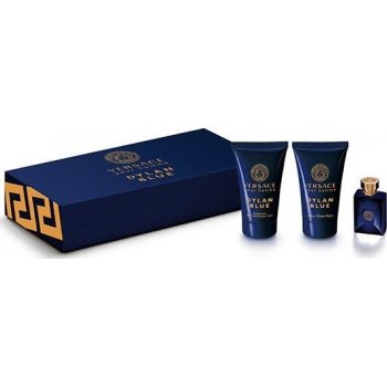 Versace Pour Homme Dylan Blue EDT 5 ml + sprchový gel 25 ml + balzám po holení 25 ml dárková sada