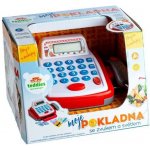 Teddies Pokladna malá digitální plast 18cm s doplňky na baterie se zvukem se světlem – Zboží Mobilmania