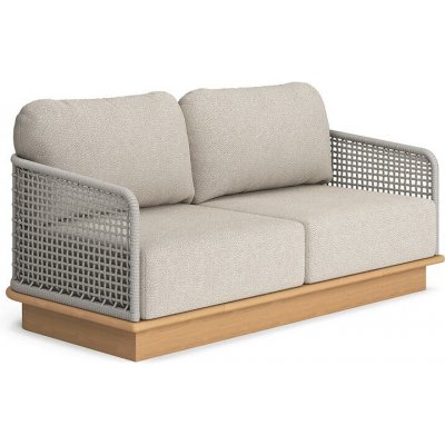 Jati Kebon Acri Jati Kebon 163x80x67 cm teak výplet lanko 14 mm linnen bez sedáků – Zboží Mobilmania