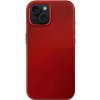 Pouzdro a kryt na mobilní telefon FIXED MagLeather kožený s MagSafe iPhone 15 - červený FIXLM-1200-RD