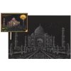 Škrábací  obrázek Škrabací obrázek barevný Taj Mahal 40,5x28,5cm A3 v sáčku