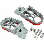 BUZZETTI stupačky řidiče HONDA CR 125/250R 02-08; CRF 250R/X 04-22; CRF 300L 21-23; CRF 450R/X 02-22; CRF 1000L 18-22 ( nerez v kompletu s montážní sadou 2 pružiny, 2 čepy, 2 podložky, 2 závlačky)