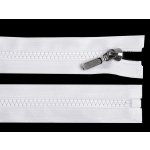 Kostěný zip No 5 délka 80 cm s ozdobným jezdcem, malé, 101 bílá – Zboží Mobilmania