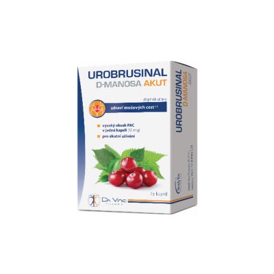 Da Vinci Pharma Urobrusinal D-manosa Akut 15 kapslí – Hledejceny.cz