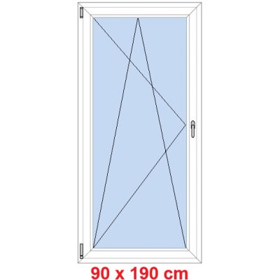 Soft Balkonové dveře otevíravé a sklopné Daglesie/Bílá levé 90 x 190 cm – Sleviste.cz
