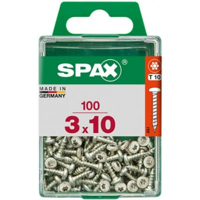 SPAX Vrut 3x10, půlkulatá hlava, T-STAR plus, WIROX, 100 ks (M) – Hledejceny.cz
