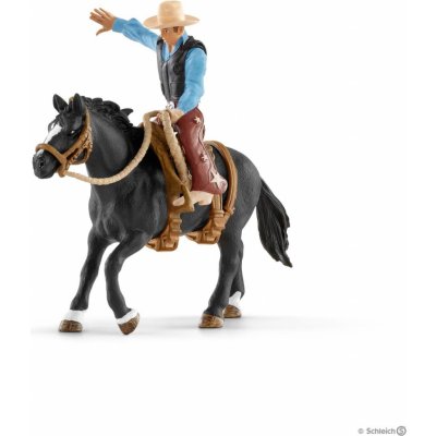 Schleich Osedlaný kůň s kovbojem – Zboží Mobilmania