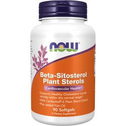 Now Foods NOW Beta-Sitosterol Plant Sterols optimalizace cholesterolu 90 softgelových kapslí