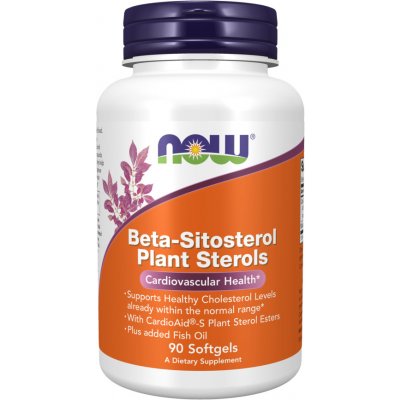 Now Foods NOW Beta-Sitosterol Plant Sterols optimalizace cholesterolu 90 softgelových kapslí
