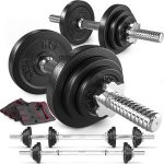 Hop-Sport Sada litinových činek 2x10kg s prodlouženým hřídelem – Zboží Mobilmania