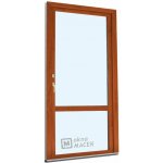 Kömmerling balkonové dveře 70 AD OS s příčkou levé zlatý dub/bílá 90 x 220 cm oboustranná klika + FAB + hliníkový práh – Hledejceny.cz