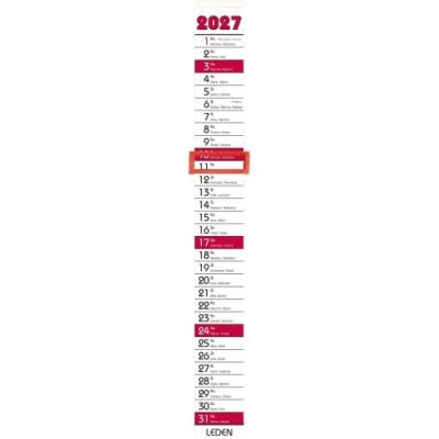 Nástěnný vázanka úzká BOBO Blok 2027 – Zboží Mobilmania