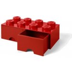 LEGO® Úložný box 250 x 502 x 181 se šuplíky červená – Zboží Dáma