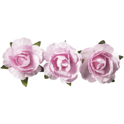 Papírové růžičky samolepicí Knorr prandell - růžové (12ks)
