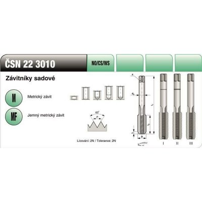 BUČOVICE TOOLS Závitník 3010 M2 SADA NO 110 020 – Hledejceny.cz