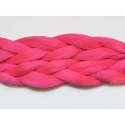 100% Kanekalon jumbo braid Barva: PINK (bright warm pink, růžový), Značka: Dream Hair: Super Braid – Zboží Mobilmania