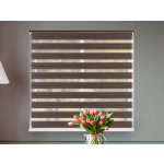 Fexi Roleta Den a noc, Wenge, B 005 150x100 cm levá-bílá – Sleviste.cz