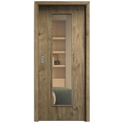 Sapeli Elegant Komfort M55 posuvné dub sherwood 60 x 210 cm Planibel bronz – Hledejceny.cz