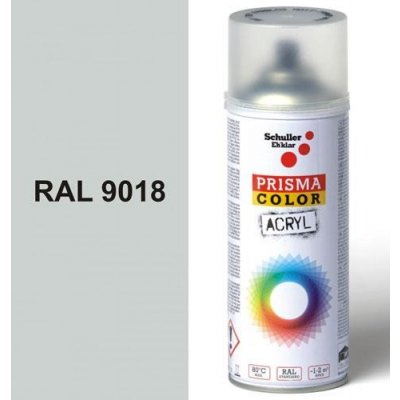 Schuller Ehklar Sprej světle šedý lesklý 400 ml, odstín RAL 9018 barva papyrus šedá – Sleviste.cz
