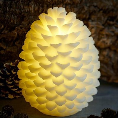 DecoLED LED svíčka vosková šiška 14 x 18,5 cm bílá – Hledejceny.cz