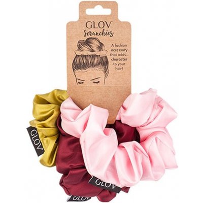 Glov Gumička do vlasů Scrunchies Satine Pink Pink Pink 1 kus