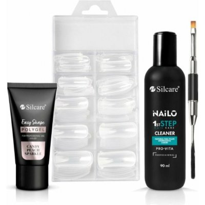 Silcare polygel candy peach sparkle 30 g set – Hledejceny.cz