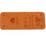 Nášivka HAND MADE včela 50x20mm oranžová – Sleviste.cz