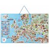 Ostatní společenské hry WOODY DŘEVO Hra mapa Evropy 3v1 naučné puzzle skládačka 75x45cm AJ