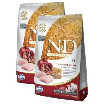 N&D Low Grain Dog Adult Chicken & Pomegranate 2 x 12 kg – Zboží Mobilmania
