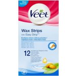 Veet Wax Strips voskové depilační pásky pro citlivou pokožku Almond Oil & Vitamin E 12 ks – Zboží Dáma