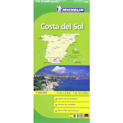 Costa del Sol Španělsko mapa 1:200 000 MICHELIN – Hledejceny.cz