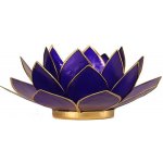 Svícen Lotus 13,5 cm fialová se stříbrným lemem – Hledejceny.cz
