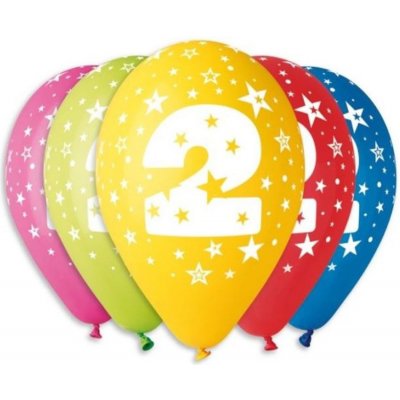SMART Balónky potisk čísla 2 v bal. 30 cm – Zboží Mobilmania