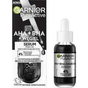 Garnier Pure Active AHA + BHA Charcoal Serum 30 ml