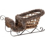 Proutěné vánoční sáně s kožíškem Christmas Sled - 60*24*28 cm - Clayre & Eef – Hledejceny.cz