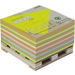 StickN KraftCube 76 × 76 mm, 400 listů, barevný samolepicí blok z recyklovaného papíru 21817 – Hledejceny.cz