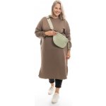 Italy fashion Mikinové šaty VILMA Khaki – Sleviste.cz