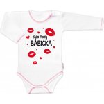Body dlouhý rukáv s vtipným textem Baby Nellys Byla tady babička – Zboží Dáma