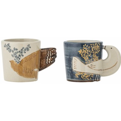 Bloomingville Hrneček na espresso Hezha Blue Světlý multi 55 ml – Sleviste.cz