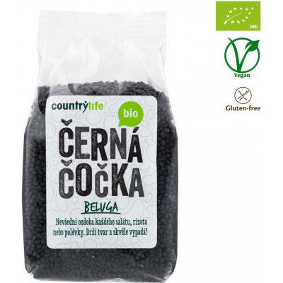 Country Life Čočka černá beluga Bio 0,5 kg – Zboží Mobilmania