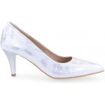 Olivia shoes Olivia kožené lodičky DLO032 stříbrné – Zboží Dáma