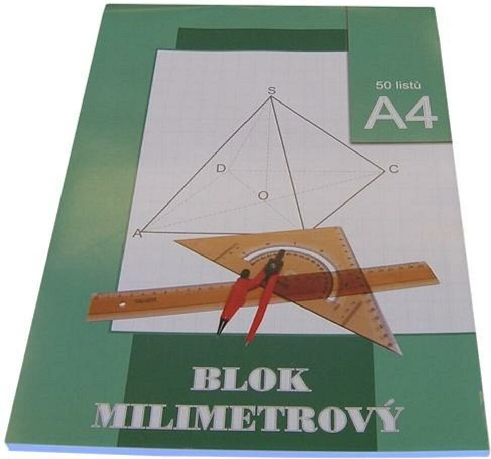 Milimetrový papír A4 50 listů