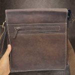 Pánská tmavě hnědá TILLBERG Leather kožená crossbody messenger taška A4 přes rameno | XL extra velká – Zbozi.Blesk.cz