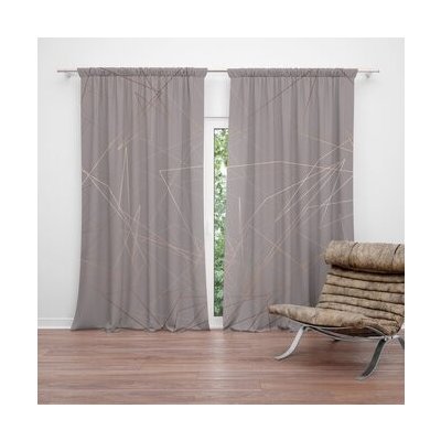 Sablio Závěs Trojúhelníková abstrakce: 2ks 140x250cm – Hledejceny.cz